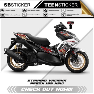 Striping AEROX 155 ใหม่ แถบโครเมี่ยมใส โฮโลแกรม ไวนิล UV สําหรับ YAMAHA AEROX 155 NEW 2021 Tn011