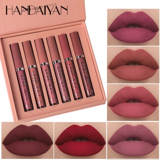 Handaiyan ลิปสติก ลิปกลอส เนื้อแมตต์ ให้ความชุ่มชื้น กันน้ํา ติดทนนาน 12 สี