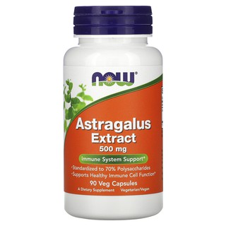 สารสกัด อึ่งคี้ ปักคี้ หวงฉี   Astragalus Extract, 500 mg, 90 Veg Capsules, Now Foods, อเมริกา