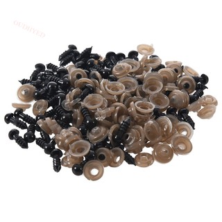 100 Pcs 6mm Black Safety Eye Washers For Teddy Toy Eyes