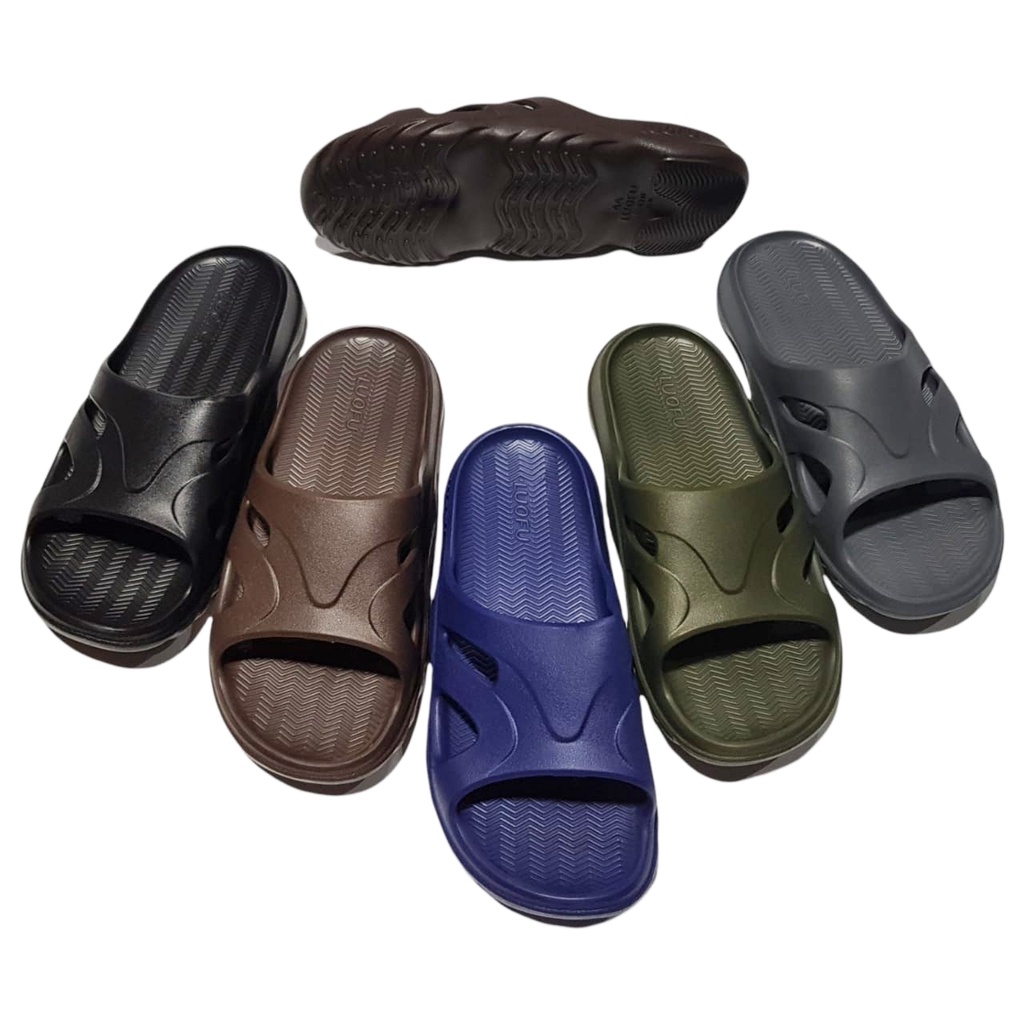 Luofu รองเท้าแตะ Jelly Rubber Kokop สําหรับผู้ชาย E6218-E01 (L2)
