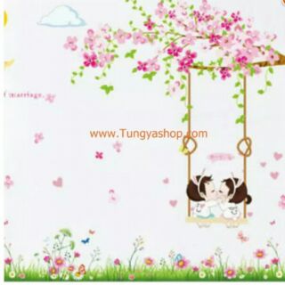 สติ๊กเกอร์ใส ติดผนังบ้าน สติ๊กเกอร์ใส ติดผนังบ้าน Wallsticker Home Decor แผ่นคู่