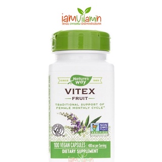 Nature’s Way Vitex Fruit 400mg 100 Veggie Caps สมุนไพร ช่วยให้ตกไข่ ประจำเดือนเป็นปกติ สำหรับผู้ที่มีบุตรยาก