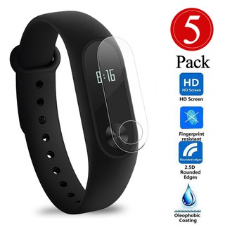 5Pcs แผ่นฟิล์มป้องกันหน้าจอสำหรับ for Xiaomi Miband 2 Screen Protector Film Full Cover Protective Films