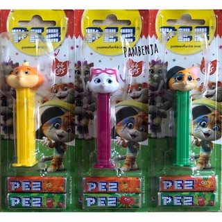 PEZ (เพซ) ลูกอมรสผลไม้ พร้อมแท่งการ์ตูน ลาย 44 Cats ลูกอมหมดอายุ