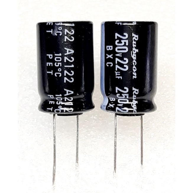 Rubycon BXC 22uf 250v capacitor ตัวเก็บประจุ คาปาซิเตอร์