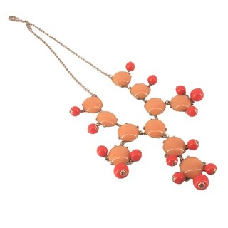CL124   สร้อยประดับออกงาน - สีส้ม/บานเย็น