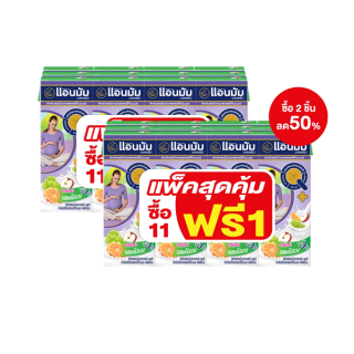 [ซื้อ 1 แถม 1] Anmum แอนมัม มาเทอร์น่า นมโยเกิร์ตพร้อมดื่มยูเอชที สำหรับคนท้อง คุณแม่ตั้งครรภ์ รสผลไม้รวม แพ็ค 12 (12 กล่อง)