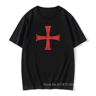 เสื้อยืดลําลอง แขนสั้น พิมพ์ลายอัศวิน Crusader Knights แฟชั่นฤดูร้อน สําหรับผู้ชาย