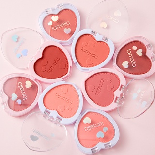 Lameila Blusher บชันออนเนื้อฝุ่น ตลับหัวใจ ขนาดพกพา