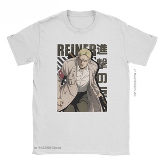 เสื้อยืดลําลอง ลาย Shingeki No Kyojin Reiner Attack On Titan สีขาว สไตล์ฮาราจูกุ สําหรับผู้ชาย