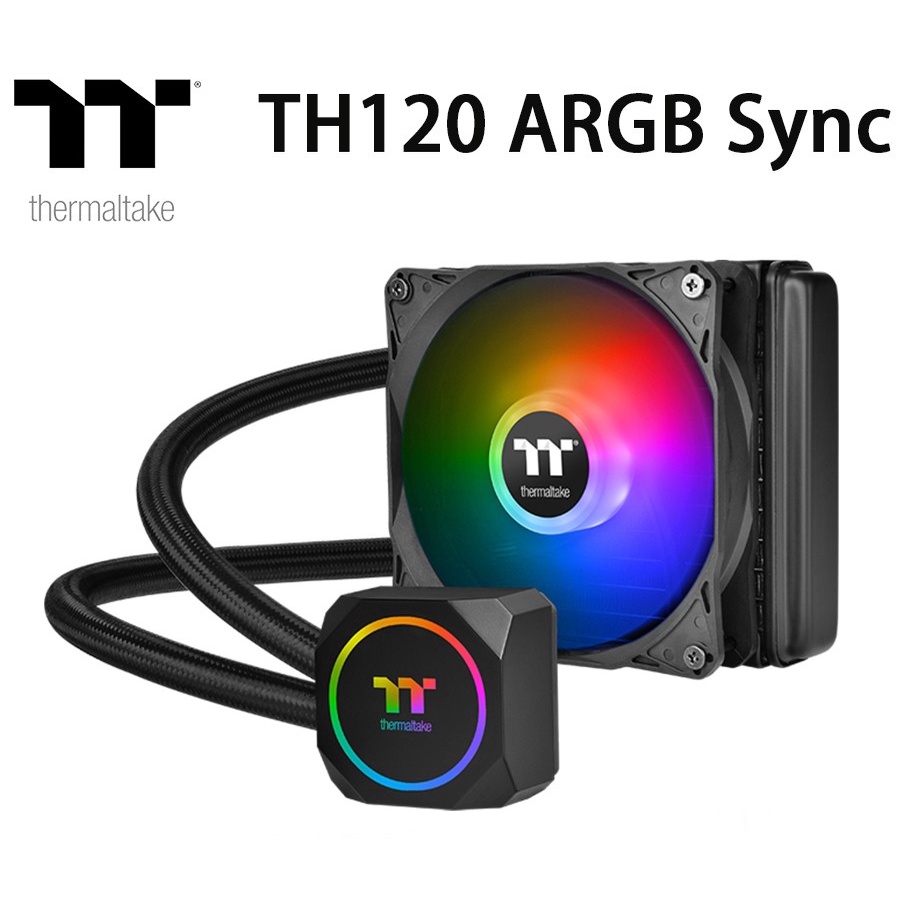 THERMALTAKE TH120 ARGB Sync liquid cooler with a 120mm ชุดน้ำปิด 1 ตอน (CL-W285-PL12SW-A) 3y.