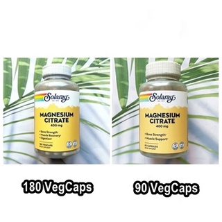 แมกนีเซียม ซิเตรต Magnesium Citrate 400 mg (Solaray®) ส่งเสริมสุขภาพกระดูก หัวใจ ระบบไหลเวียนโลหิต