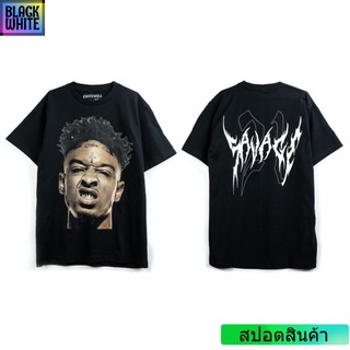 QWT21 SAVAGE BLACK ดำ bootleg unisex oversize