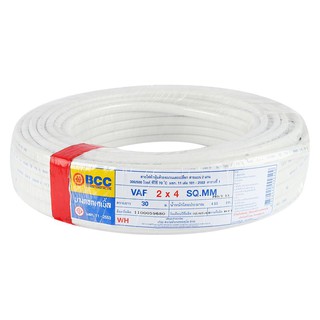 สายไฟ VAF สายไฟ VAF BCC 2x4 ตร.มม. 30 ม. สีขาว สายไฟ งานระบบไฟฟ้า ELECTRIC WIRE VAF BCC 2x4SQ.MM 30M WHITE