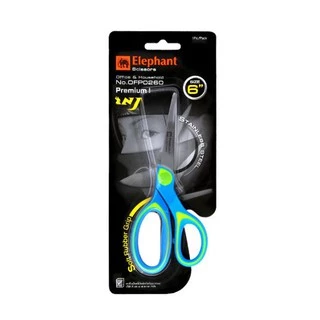 กรรไกร ตราช้าง ด้ามสีฟ้า Elephant Premium