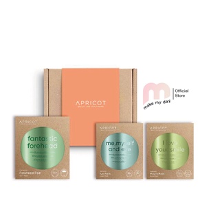 APRICOT COMBO SET!แผ่นมาส์กไฮยา(Hya) ซิลิโคนลดริ้วรอยบริเวณหน้าผาก ใต้ดวงตา ริมฝีปาก แบรนด์ Apricot นำเข้าจากเยอรมัน