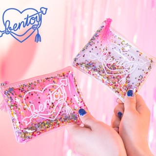 *พร้อมส่ง 💘Bentoy ของแท้ Transparent Glitter Clutch