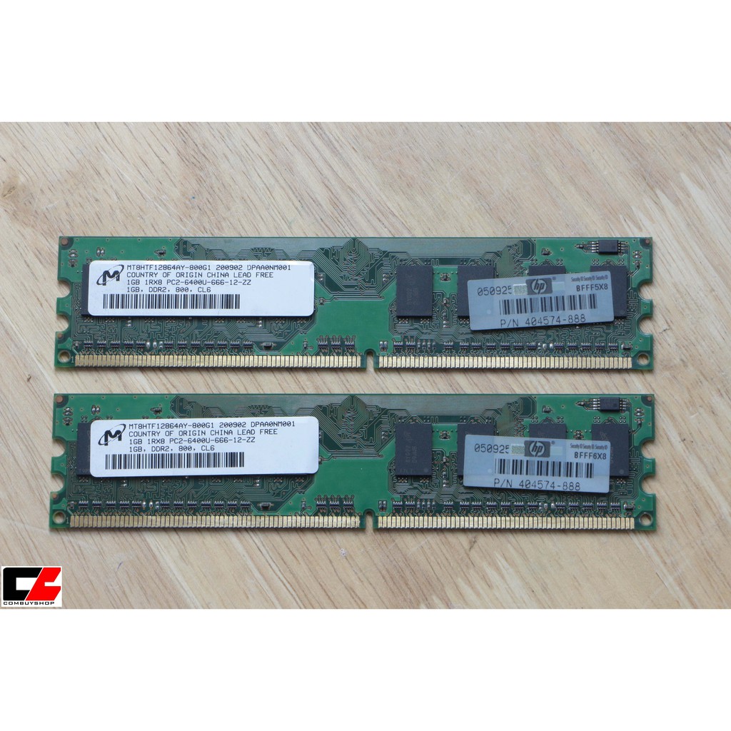 RAM DDR2 MICRON HP 1GB/800/8 CHIP/ประกัน COMBUYSHOP 1 เดือน
