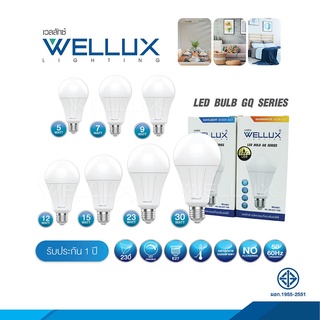 Wellux หลอดไฟ LED 5W 7W 9W 12W 15W 23W GQ-series E27 แสงเดย์ไลท์