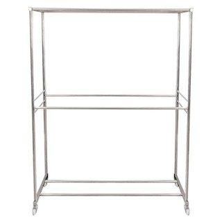 ราวตากผ้าสเตนเลส 5 เส้น PLIM มีล้อ 127x56x162 ซม.CLOTHES RACK PLIM 5RAIL 127X56X162CM STAINLESS STEEL