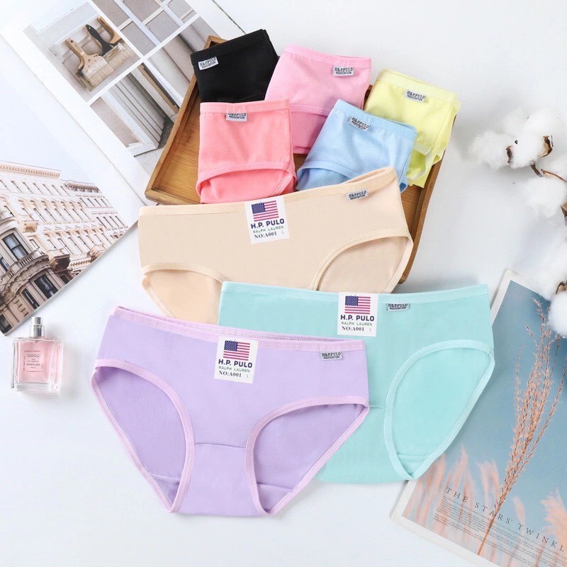 กางเกงในผู้หญิง รุ่นA020 กางเกงใน ผ้าคอตตอน เอวยางยืด กางเกงชั้นใน ผ้านิ่ม ใส่สบาย สีสันสดใส