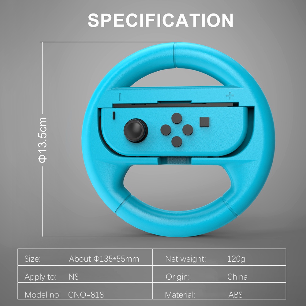 Vgtime พวงมาลัยสําหรับเล่นเกม 2 ชิ้น Joy-Con ล้อสําหรับ Nintendo Switch/OLED Racing เกมล้อ Controller NS Joy-Con Grip ผู้ถือรถเข็น