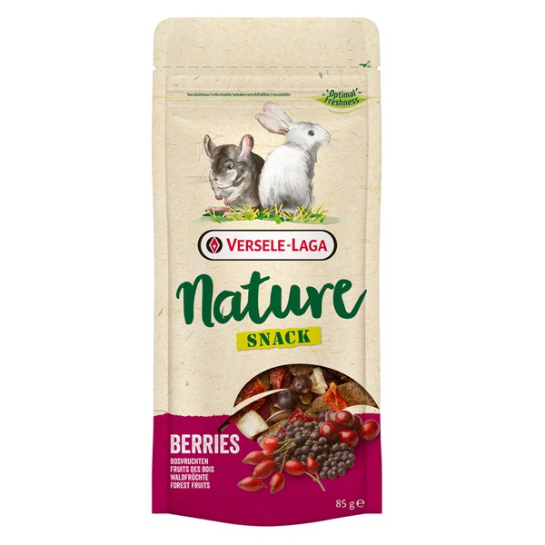 Versele-Laga Nature Snack Berries ขนมกระต่าย ชินชิล่า แกสบี้ หนูเดกู รสเบอร์รี่รวม ผลไม้ป่า (85g)