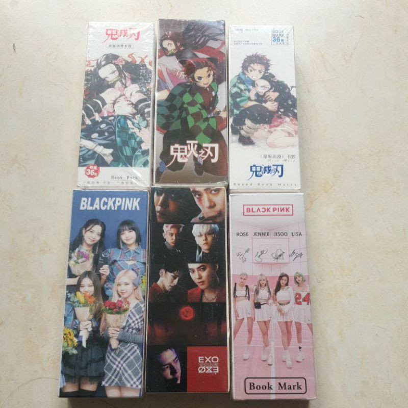 อนิเมะ Bookmark_Blackpink ที่คั่นหนังสือดาบพิฆาตอสูร ที่คั่นหนังสืออนิเมะ Bookmark บลิ้งค์