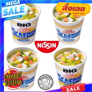 Nissin Cup Nuddle Seafood 104g. เพิ่มความอร่อยด้วยปลาหมึก ปูอัด