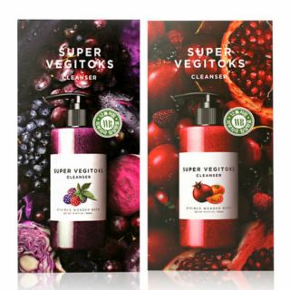 🍇พร้อมส่ง🍅《 Chosungah》คลีนซิ่งผัก สุดฮิต ! 200 ml. Wonder Bath Super Vegitoks Cleanser (Purple &amp; Red) ของแท้จากเกาหลี!