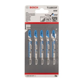 ใบเลื่อยจิ๊กซอ ตัดโค้ง BOSCH T118EOF (แพ็คละ 5 ใบ)