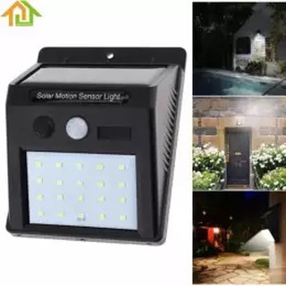 SALEup โคมไฟโซล่าเซลล์ติดผนัง 12LED (Motion Sensor Solar Light Outdoor)