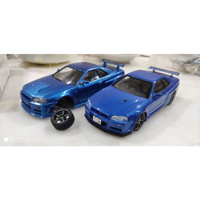 tamiya aoshima 1/24 nissan skyline gtr r34 nismo nur II spec v