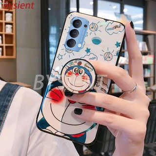 เคสโ oppo Reno 4 pro Reno4 Z Cute Doraemon Cartoon Camera Pattern Casing Thailand Version 4G 5G