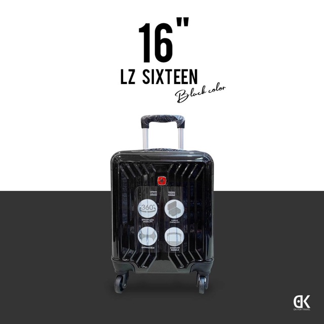 ไทย กระเป๋าเดินทาง 16 นิ้ว รุ่น LZ sixteen 4ล้อเเบรนด์ Swissgear วัสดุ POLYCARBONATE น้ำหนักเบา ระบบล็อค รหัส3ตัว
