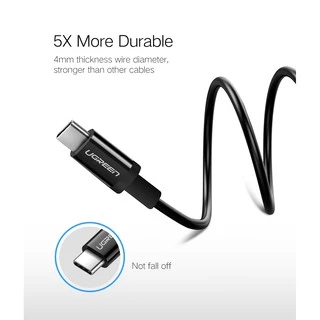 UGREEN สายชาร์จ USB Type-C 2.0 M to M 3A Cable ยาว 0.5 - 1.5 M ( สี White ) รุ่น US264