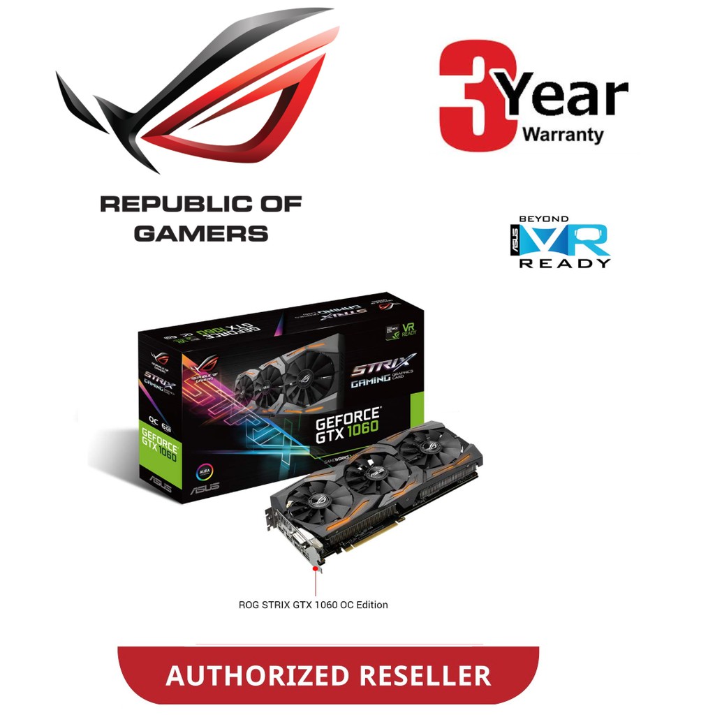 ASUS STRIX GAMING 6GB OC GEFORCE GTX 1060 STRIX-GTX1060-O6G-GAMING