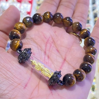 ข้อมือท้าวเวสสุวรรณ หินแท้ ไทเกอร์อาย(Tigers eye) หินแห่งดวงและโชคลาภที่ดี