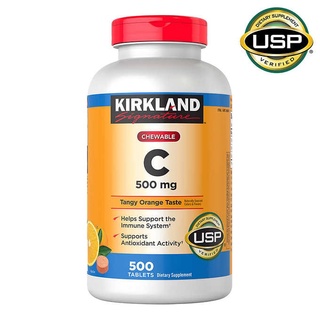 (EXP:12/24) Kirkland Signature Chewable Vitamin C 500 mg ขน่าด 500 Tablets. แบบอม