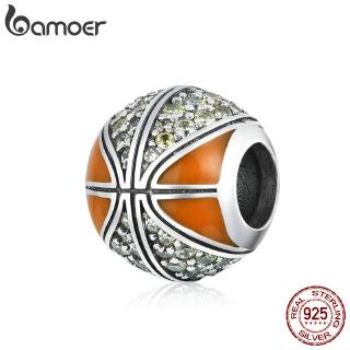 BAMOER Mamba Mentality Basketball Charm 925 Sterling Silver