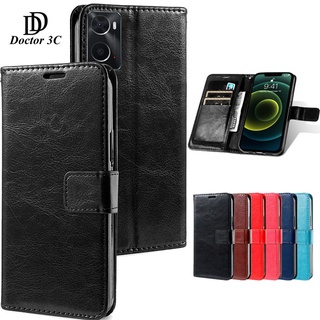เคสโทรศัพท์หนัง PU ฝาพับ กันกระแทก พร้อมช่องใส่บัตร และขาตั้ง สําหรับ OPPO A74 A75 A54 A55 A16 A15 A15s A95 A94 A16K A96 A76 Find X5 X3 Pro 4G 5G 2022