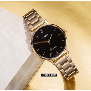 แหล่งขายและราคานาฬิกา Casio รุ่น LTP-VT01G-1B นาฬิกาสำหรับผู้หญิง สายแสตนเลส สีทอง หน้าปัดดำ -ของแท้ 100% รับประกันสินค้า 1 ปีเต็มอาจถูกใจคุณ