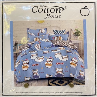 ผ้าปูที่นอน Cotton house 5 ฟุต ครบชุด5ชิ้น  ลายน่ารัก (ผ้าปู+ปลอกหมอน+ปลอกหมอนข้าง)ราคาถูก💚