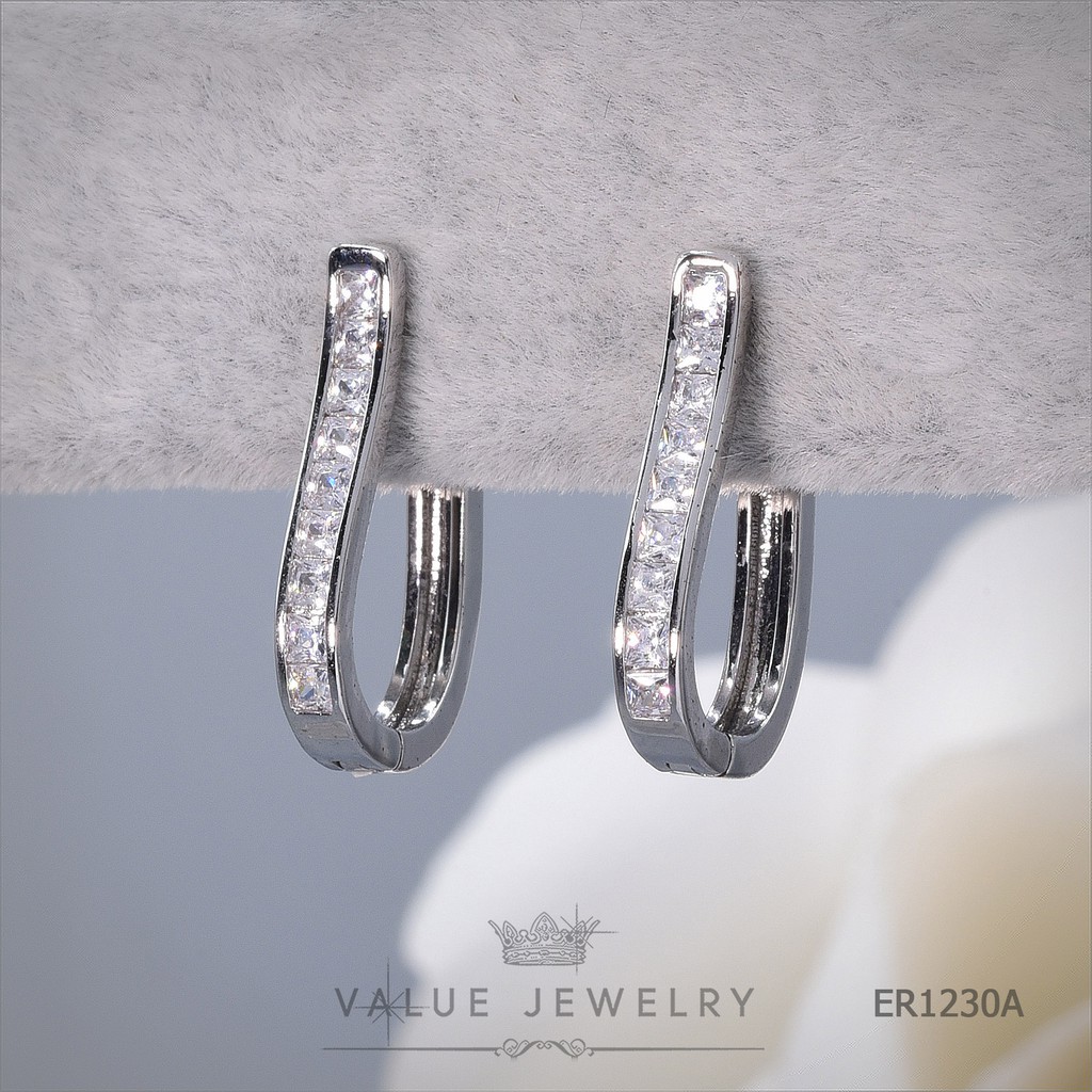 ต่างหูห่วง รุ่น ER1230 ขนาด กว้าง0.3cmยาว2.2cm Value Jewelry