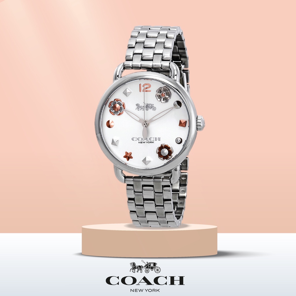 COACH รุ่น14502810  34mm นาฬิกาข้อมือผู้หญิง นาฬิกาcoach สายสแตนเลส นาฬิกาข้อมือผู้หญิงของแท้100% นาฬิกาแบรนด์เนม