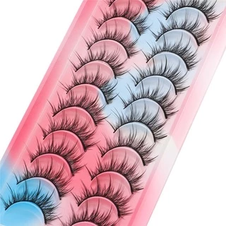 จัดส่งจากประเทศไทยBLOOMZO 10 คู่คอสเพลย์ Lashes Wispy Natural Cat-Eye แต่งหน้า Dramatic Fairy Clusters อะนิเมะ Lashes