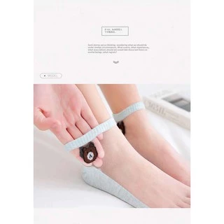SY-SHOP ถุงเท้าซีทรูหมี เดซี่ แฟชั่น (1ถุง10คู่) ใส่สบาย น่ารักมากๆ