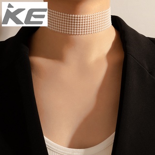 Geometric pearl necklace wide version temperament lady simple necklace accessories women for g