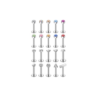 ต่างหูจิว จิวสเตนเลส จิวเจาะรู รูปหัวใจ ดาว Plug-In สไตล์ Helix Tragus 1 ชิ้น